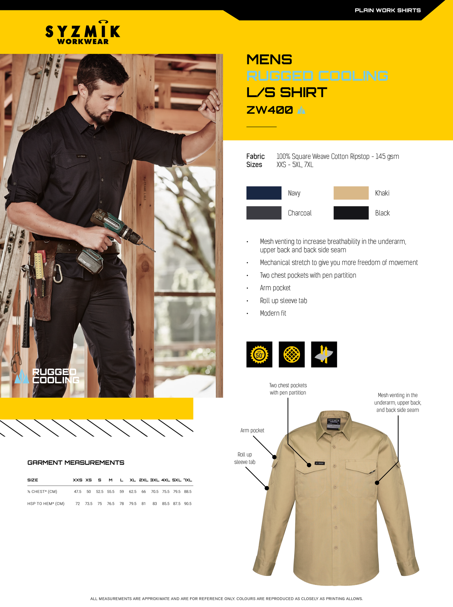 SYZMIK RUGGED COOLING LS SHIRT MENS