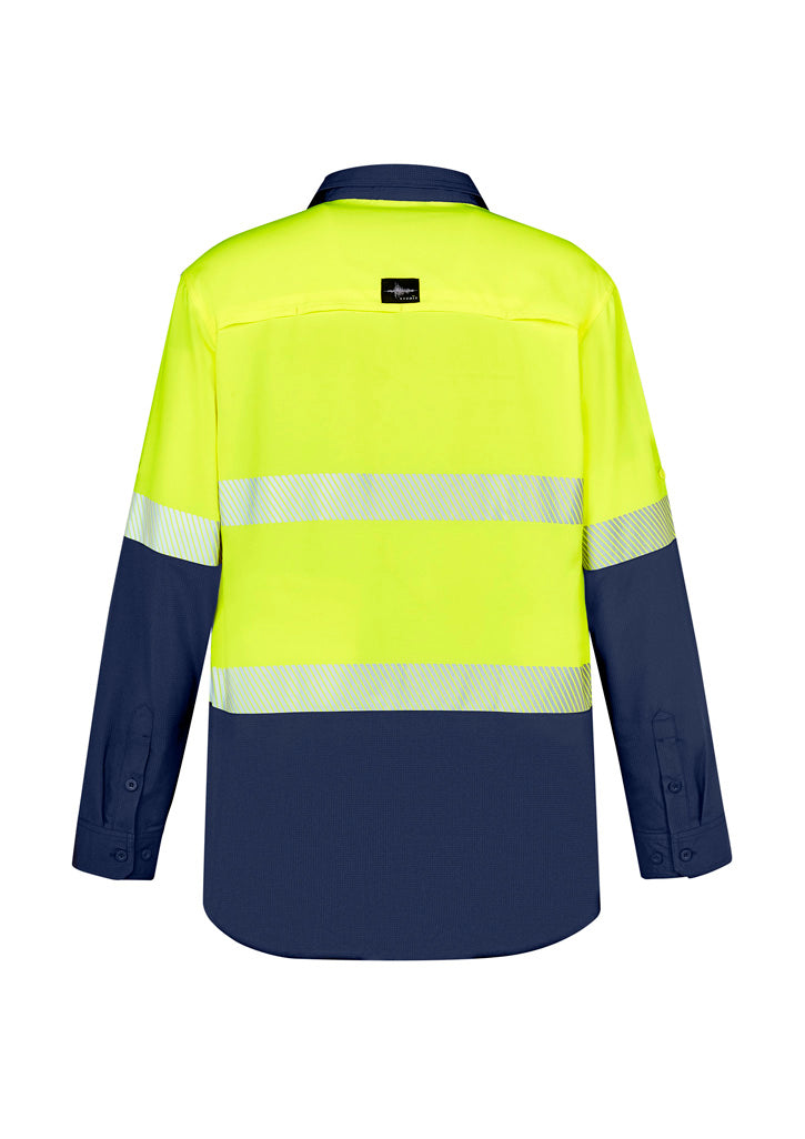 SYZMIK HI VIS OUTDOOR SEGMENTED TAPE LS SHIRT MENS