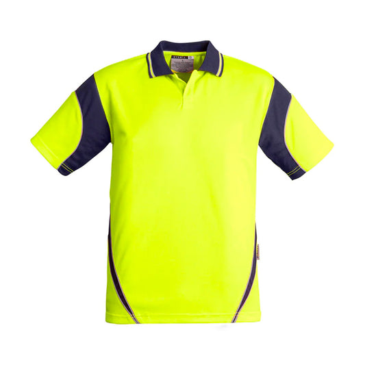 SYZMIK HI VIS AZTEC POLO MENS