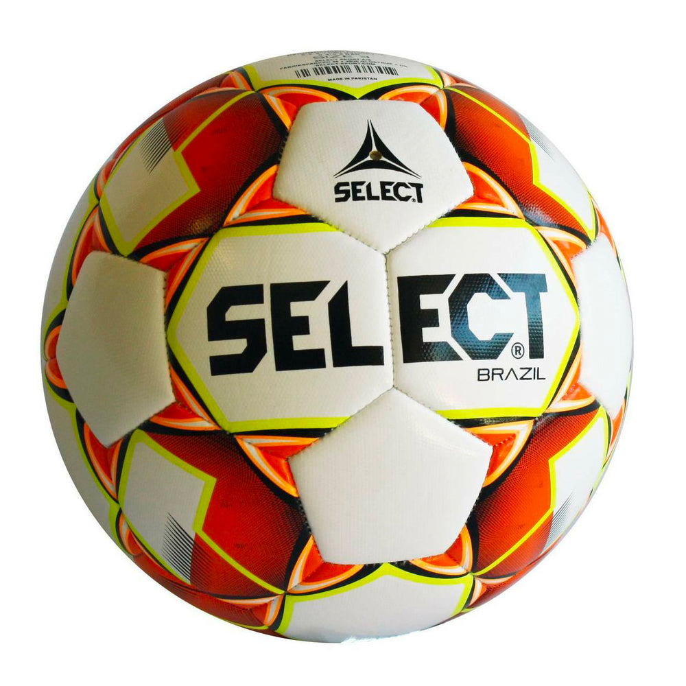 SELECT SOCCER BALL BRAZIL 3 WHITE-ORANGE