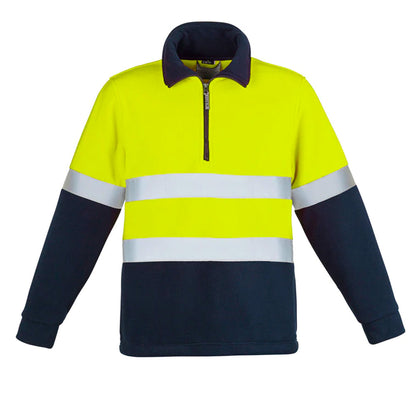 SYZMIK HI VIS POLAR FLEECE JUMPER HOOP TAPED MENS