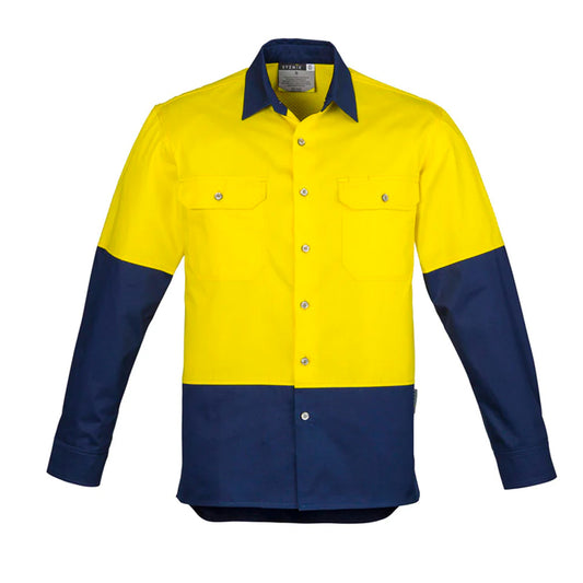 SYZMIK HI VIS SPLICED INDUSTRIAL SHIRT MENS