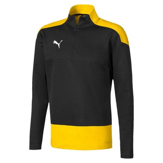 PUMA TEAM GOAL 1/4 ZIP JACKET CYBER YELLOW-YOUTH