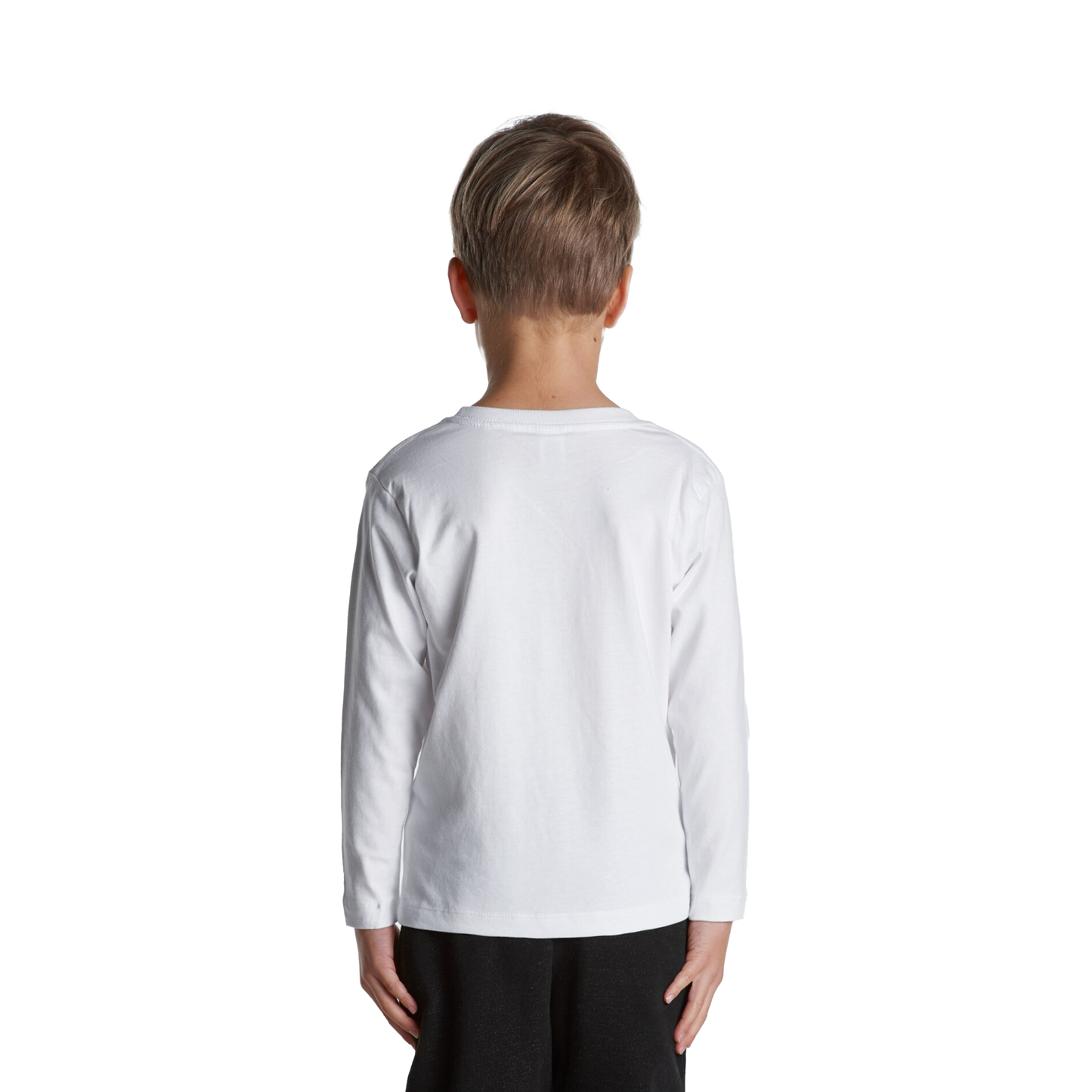 AS COLOUR STAPLE LS TEE BLACK-KIDS