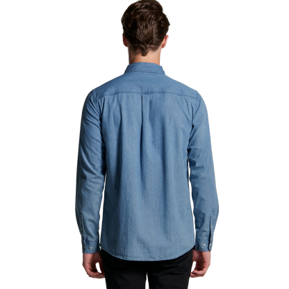 AS COLOUR DENIM SHIRT BLUE-MENS