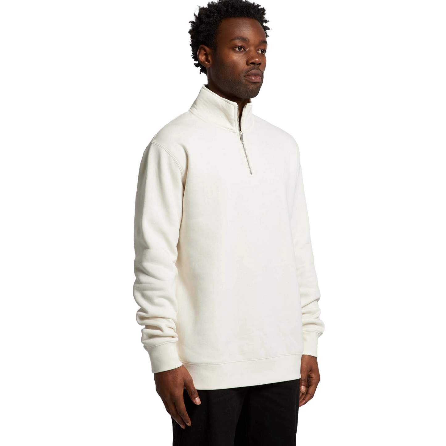 AS COLOUR STENCIL HALF ZIP CREW MENS