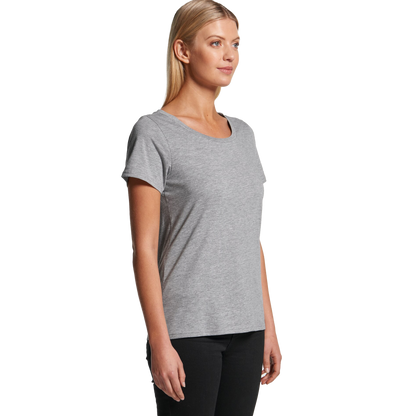 AS COLOUR SHALLOW SCOOP TEE WOMENS