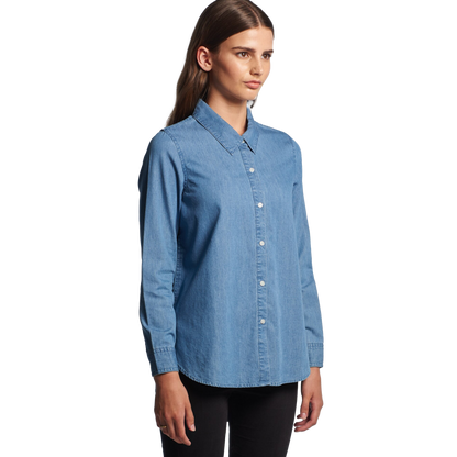 AS COLOUR DENIM SHIRT-WOMENS