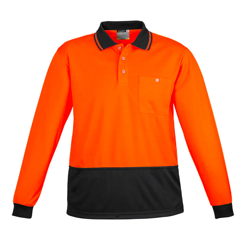 SYZMIK HI VIS BASIC SPLICED L/S POLO UNISEX