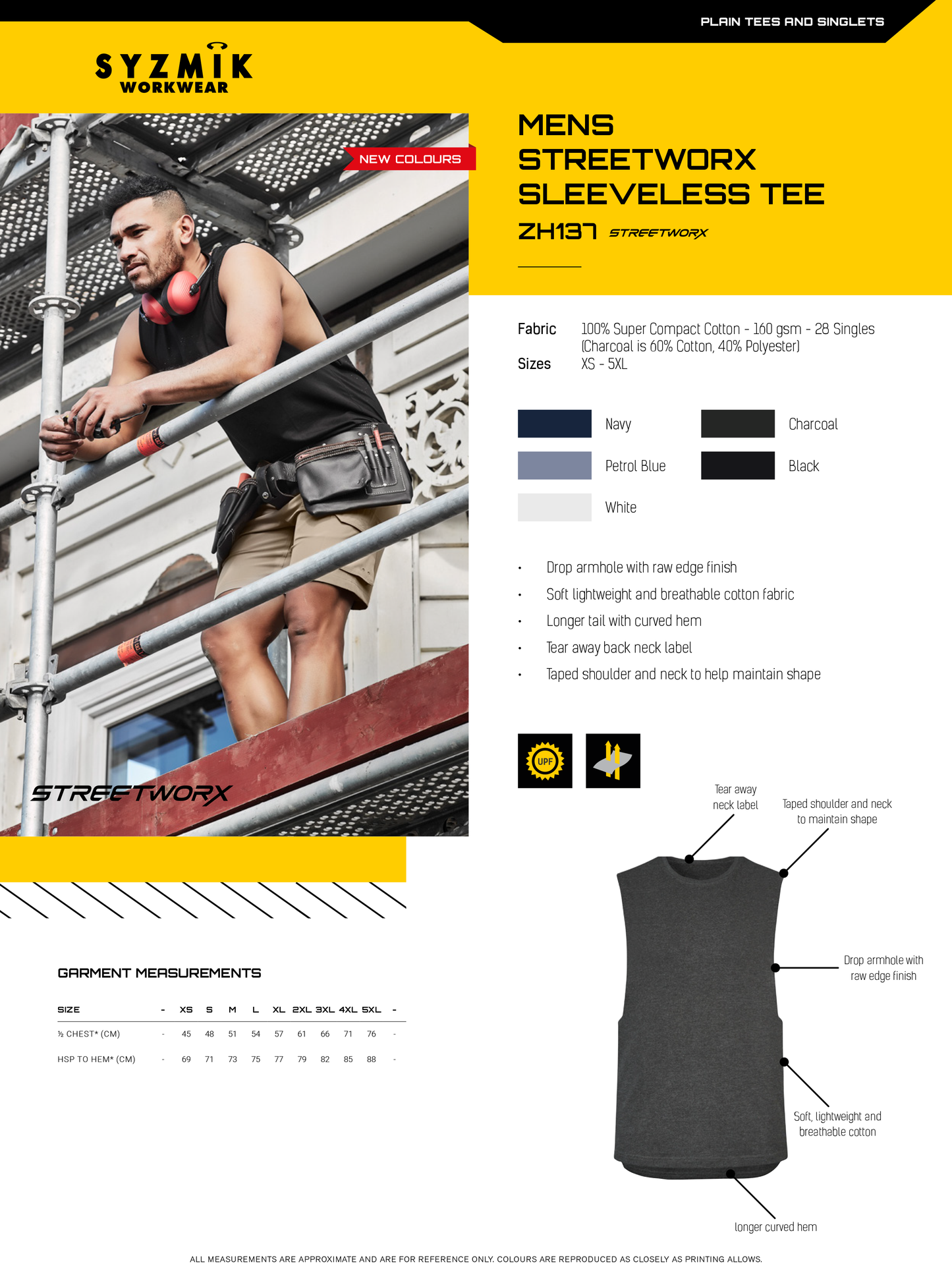 SYZMIK STREETWORX SLEEVELESS TEE MENS