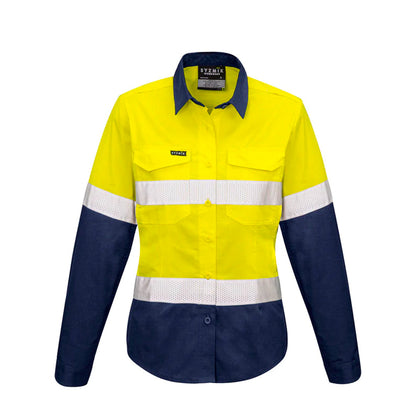 SYZMIK HI VIS RUGGED COOLING TAPED SPLICED SHIRT WOMENS