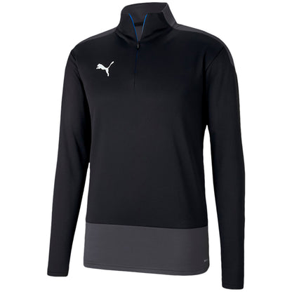 PUMA TEAM GOAL 1/4 ZIP JACKET BLACK ASPHALT-ADULTS