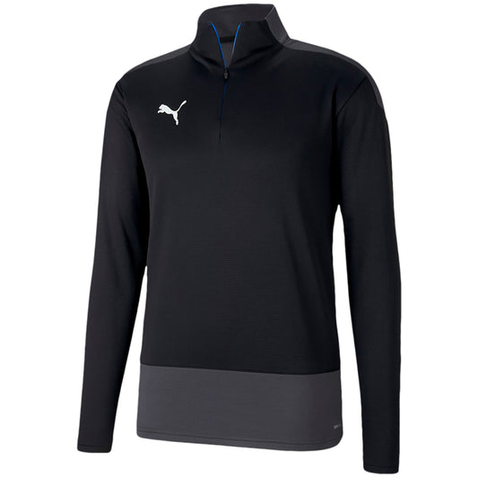 PUMA TEAM GOAL 1/4 ZIP JACKET BLACK ASPHALT-YOUTH